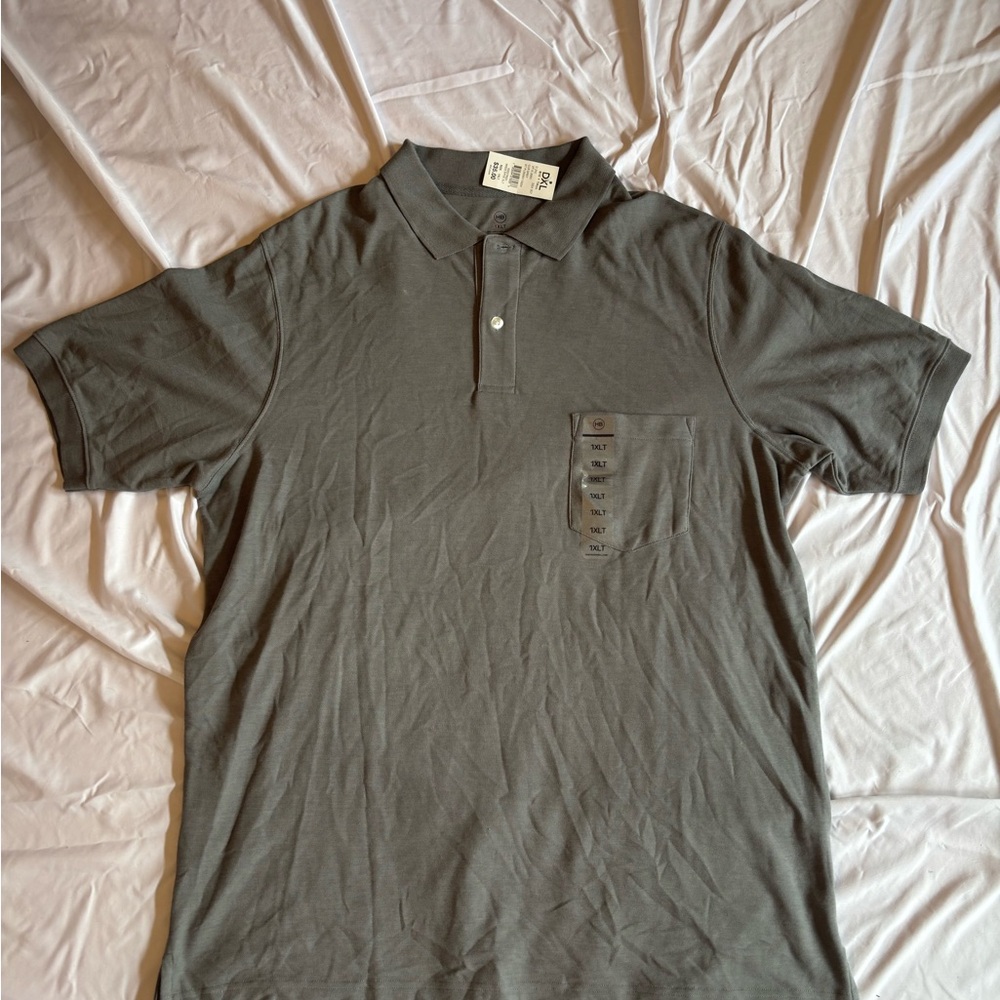 NWT Gray Polo Shirt with Short Sleeves